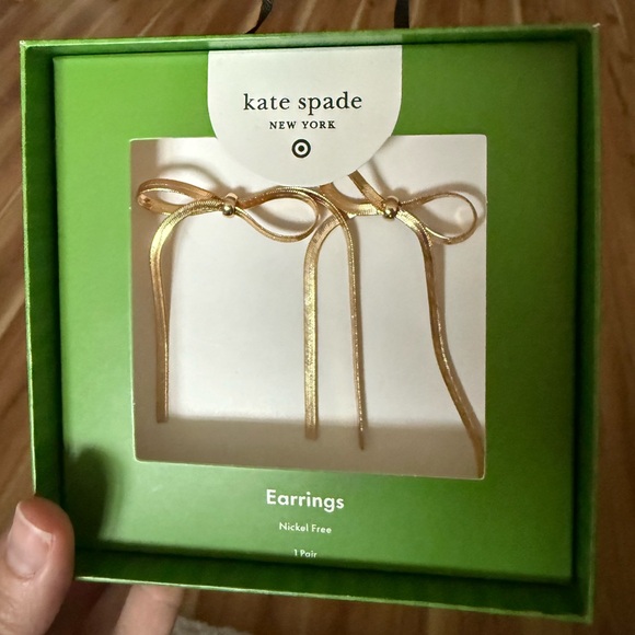 kate spade Jewelry - Kate Spade Gold Ribbon Earrings